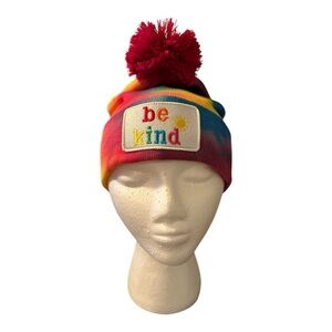 Be Kind Pom-Pom Tye-Dye Beanie, women